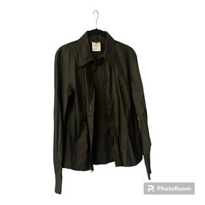 Just Cavalli army green button down